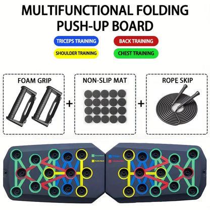 Ultimate Portable Push-Up Board Set - Foldable Fitness Equipment for Total Body Strength Training!