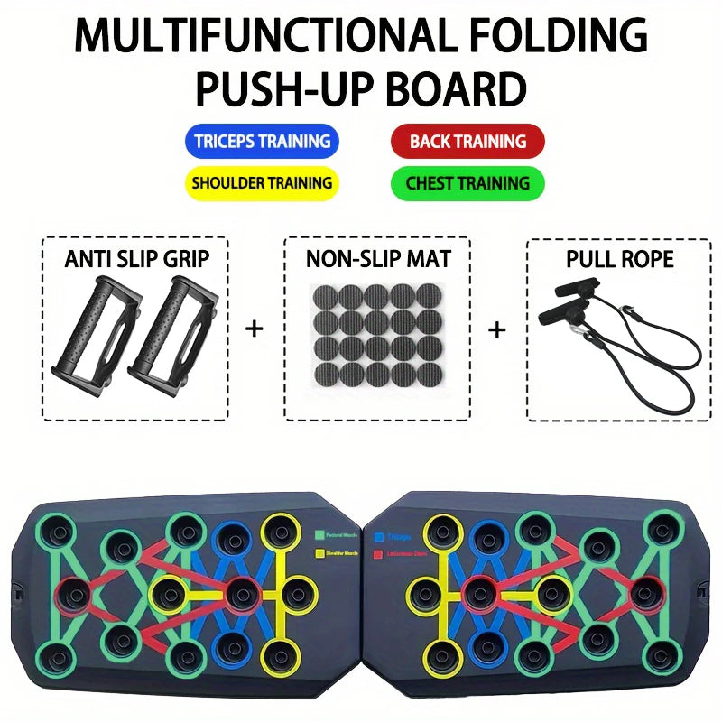 Ultimate Portable Push-Up Board Set - Foldable Fitness Equipment for Total Body Strength Training!